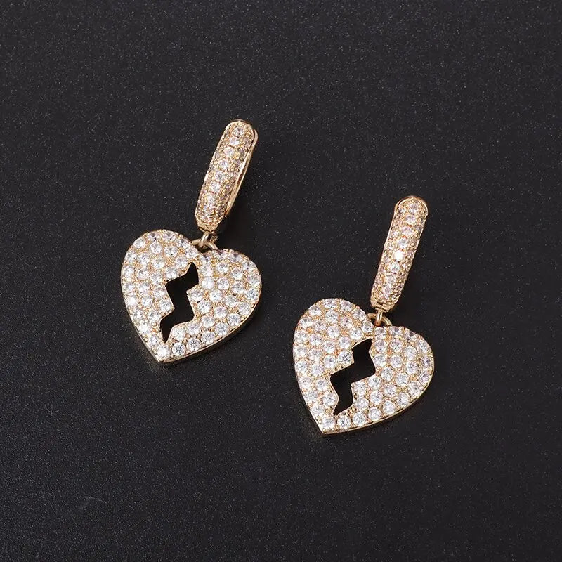 Iced Out Cz Hoop Earrings Premium Hypoallergenic Earrings Statement Mens Hip Hop Punk Rock Rapper Jewelry