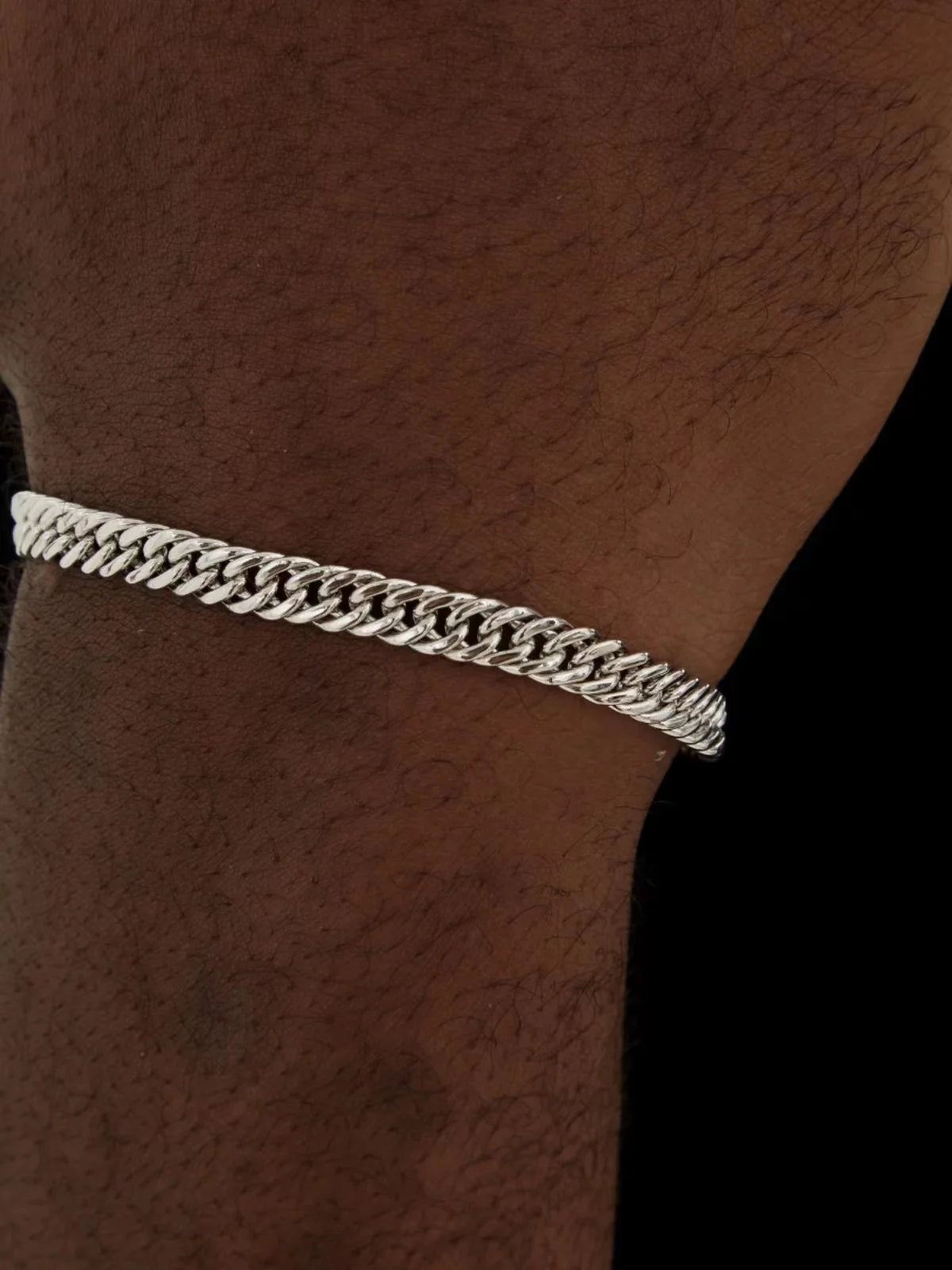 Simple Stainless Steel Silver Color NK Chain Bracelet for Men Hip Hop Jewelry Trendy Party Accessories Women Bracelet