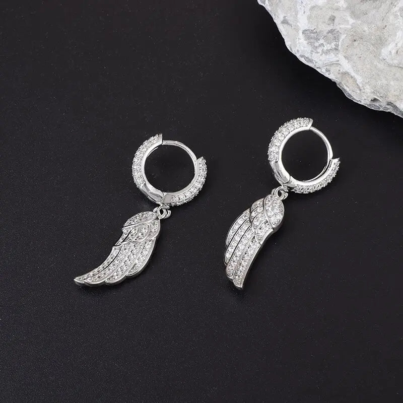 Iced Out Cz Hoop Earrings Premium Hypoallergenic Earrings Statement Mens Hip Hop Punk Rock Rapper Jewelry