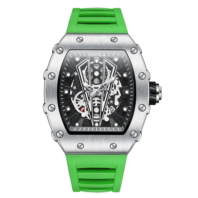 Waterproof Men's Sports Quartz Watch – Silicone Band