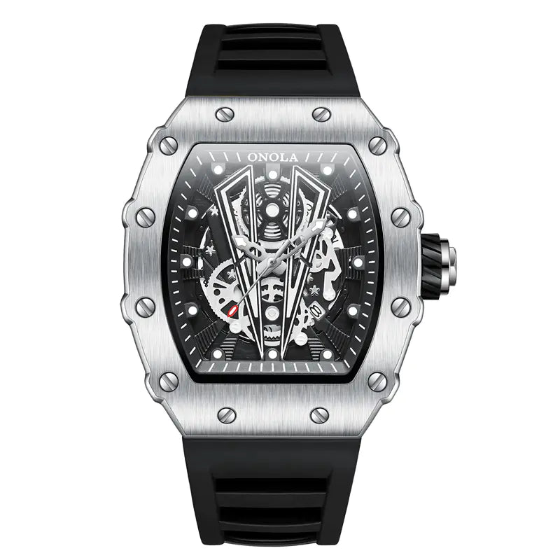 Waterproof Men's Sports Quartz Watch – Silicone Band