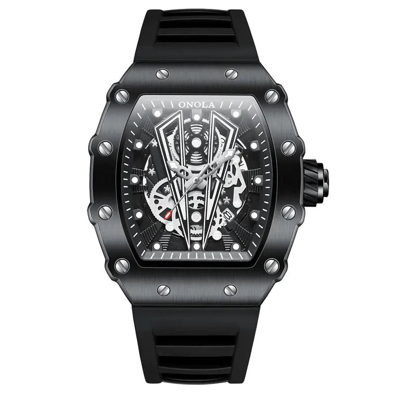 Waterproof Men's Sports Quartz Watch – Silicone Band