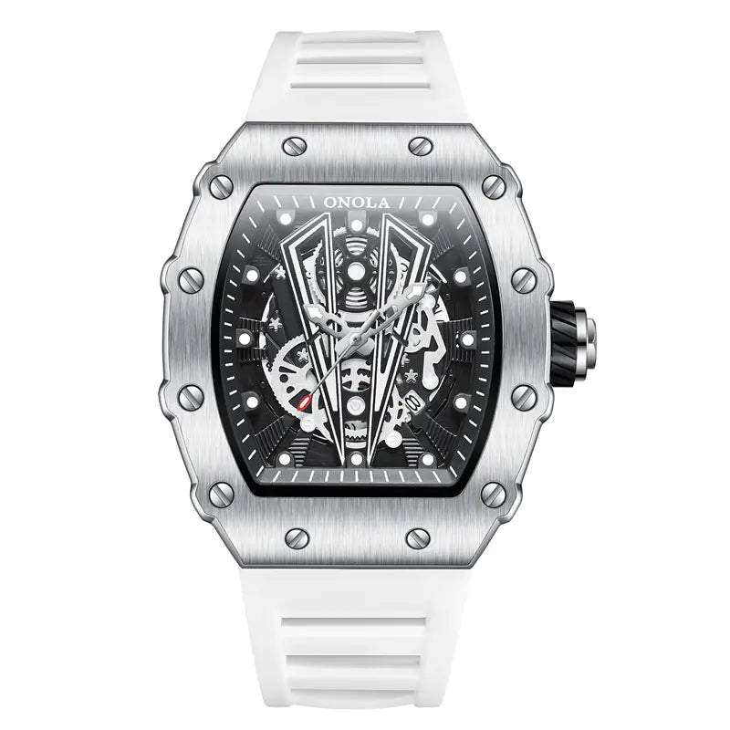 Waterproof Men's Sports Quartz Watch – Silicone Band