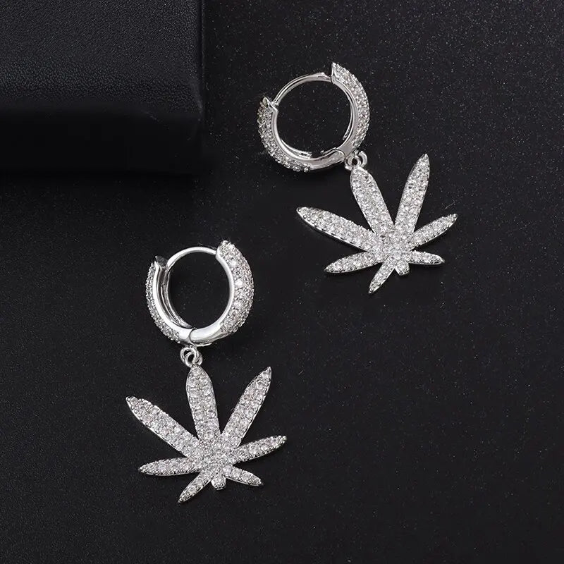 Iced Out Cz Hoop Earrings Premium Hypoallergenic Earrings Statement Mens Hip Hop Punk Rock Rapper Jewelry