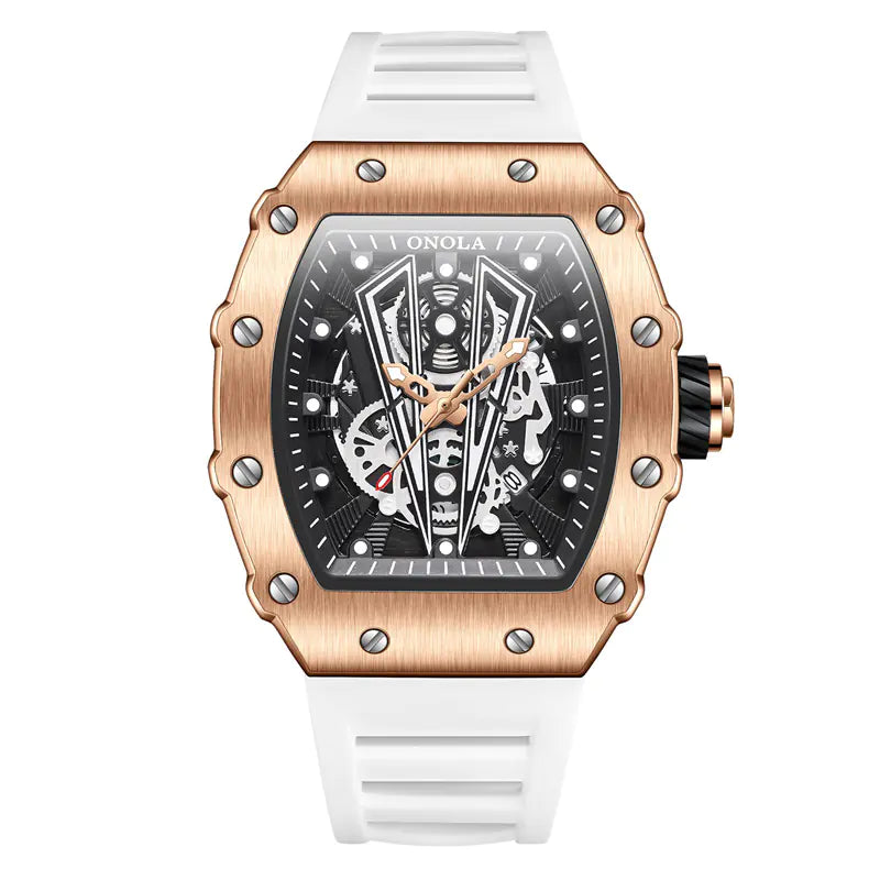 Waterproof Men's Sports Quartz Watch – Silicone Band