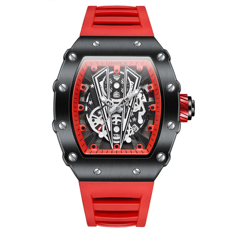 Waterproof Men's Sports Quartz Watch – Silicone Band