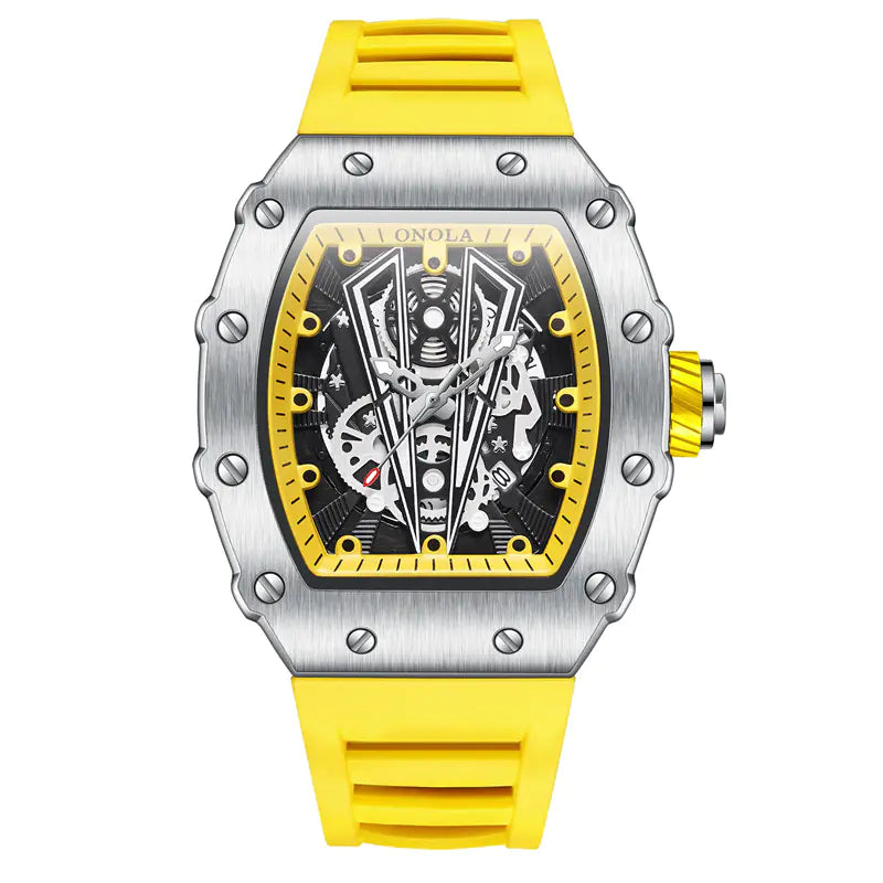Waterproof Men's Sports Quartz Watch – Silicone Band