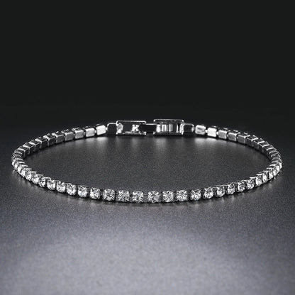 Fashion Multicolor Tennis Bracelet for Women 2.5/3/4/5Mm Zirconia Charm Designer Tennis Chain Men Bracelet Wedding Jewelry KC128