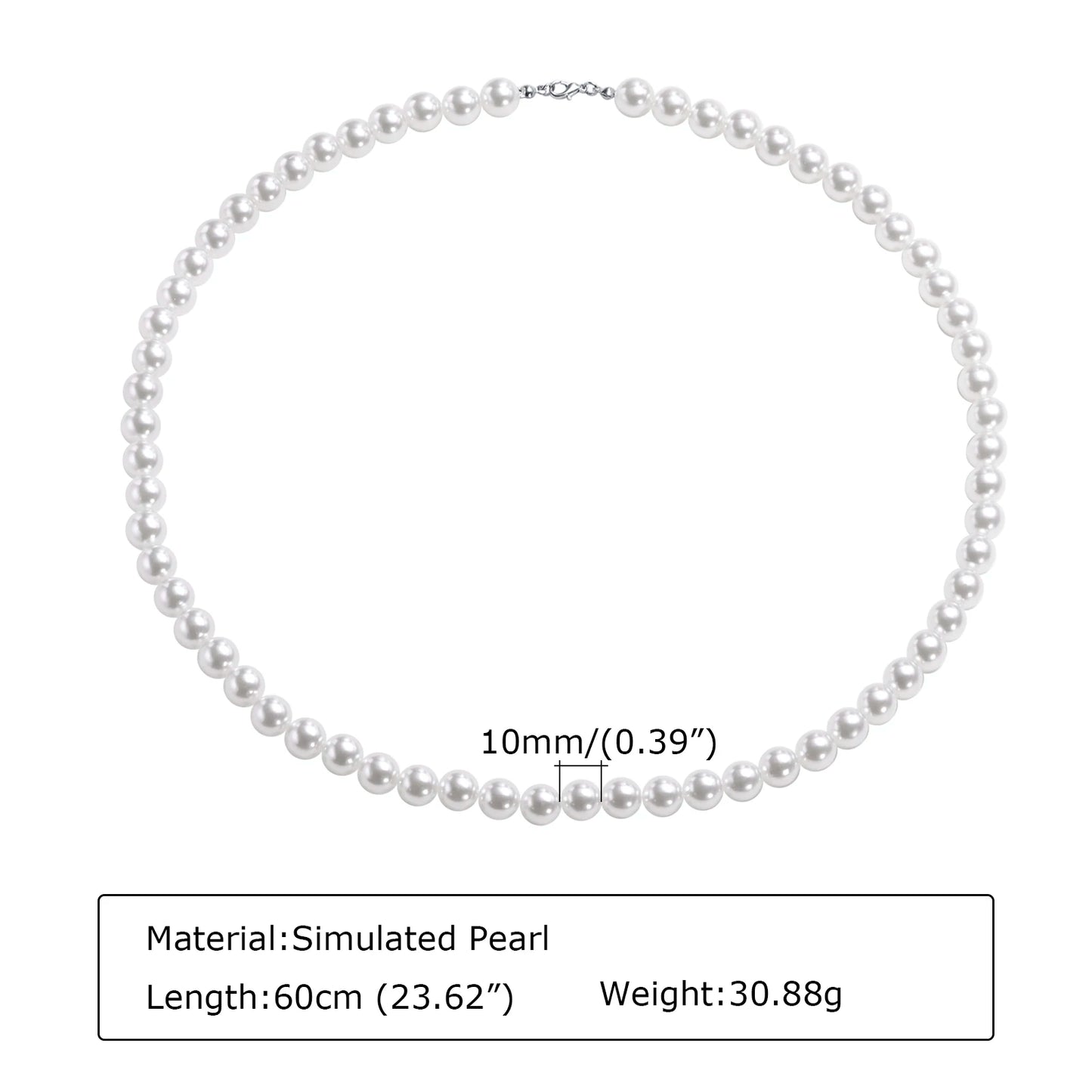 Pearl Necklace for Men,Modern Pearl Necklace, Men'S Necklace Pearl Jewelry,Gift for Men Women