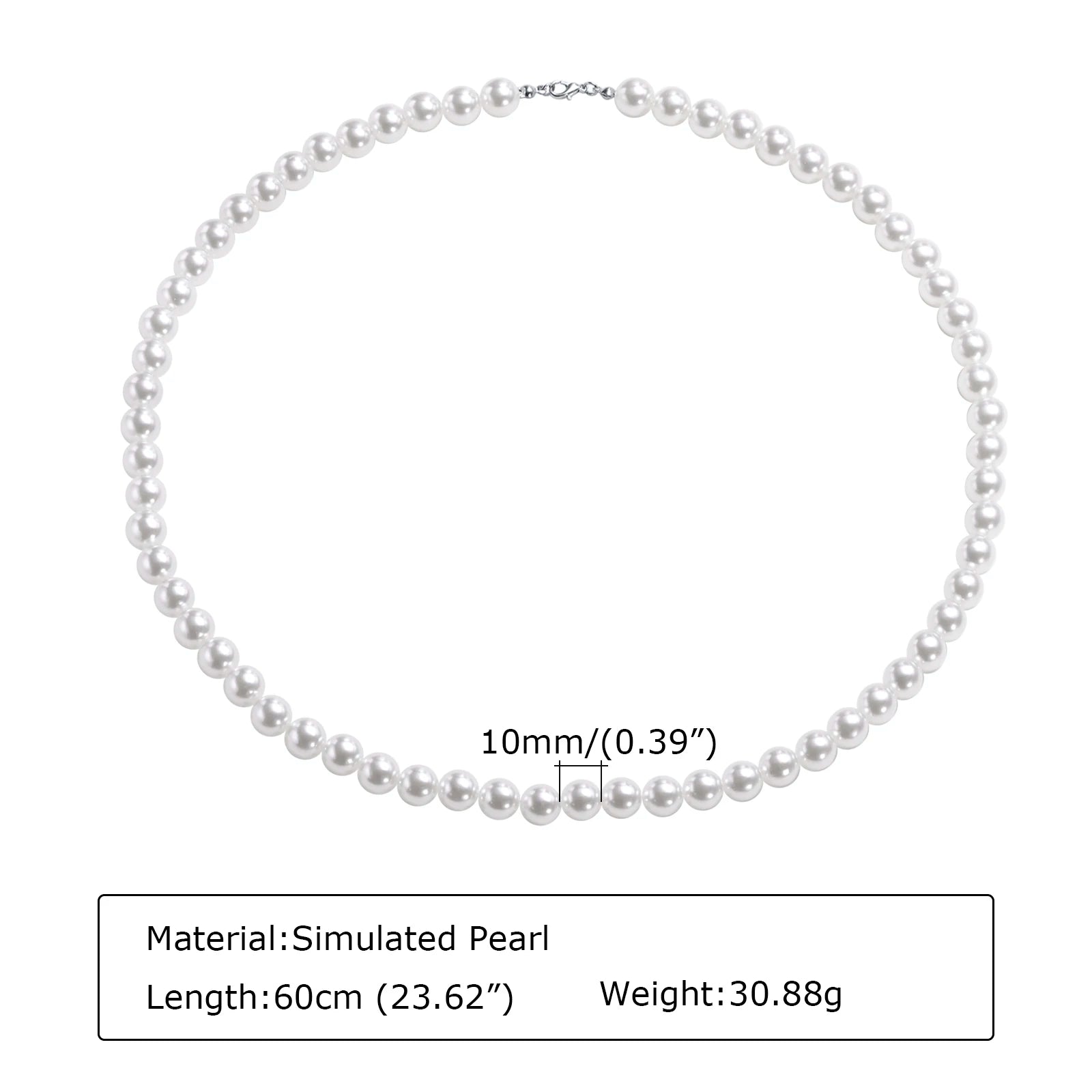 Pearl Necklace for Men,Modern Pearl Necklace, Men'S Necklace Pearl Jewelry,Gift for Men Women