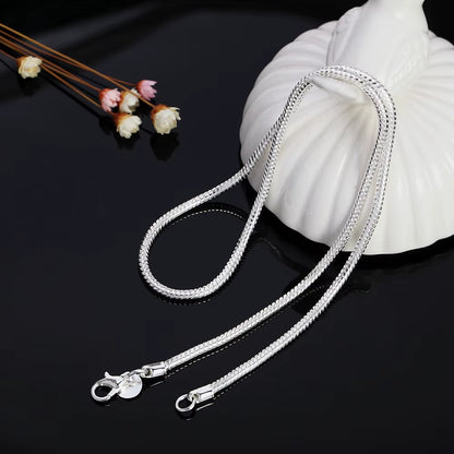 40-75Cm 925 Sterling Silver 1MM/2MM/3MM Solid Snake Chain Necklace for Men Women Fashion Jewelry for Pendant Free Shipping