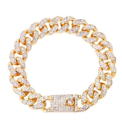 4Pcs Heart Geometry Cuban Link Bracelet for Women Girls Clustered Tennis Layered Hand Chain Set Jewelry Fashion Gift