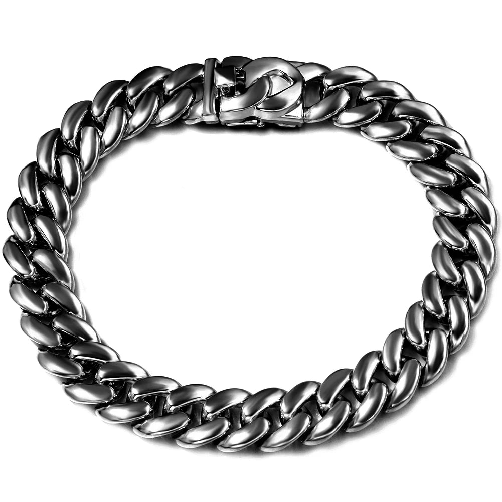 Summer 14MM Chunky Cuban Anklet for Women Gold-Plated Rhombus Cuban Link Chain Anklets Beach Sandals Jewelry New