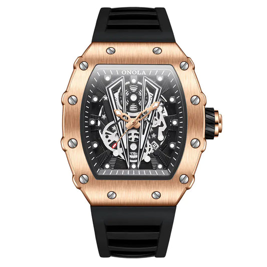 Waterproof Men's Sports Quartz Watch – Silicone Band
