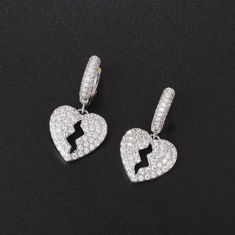 Iced Out Cz Hoop Earrings Premium Hypoallergenic Earrings Statement Mens Hip Hop Punk Rock Rapper Jewelry