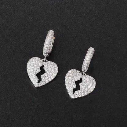 Iced Out Cz Hoop Earrings Premium Hypoallergenic Earrings Statement Mens Hip Hop Punk Rock Rapper Jewelry