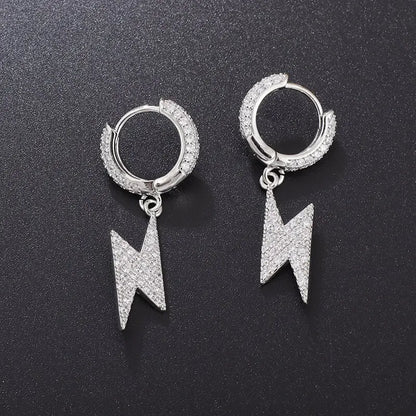Iced Out Cz Hoop Earrings Premium Hypoallergenic Earrings Statement Mens Hip Hop Punk Rock Rapper Jewelry