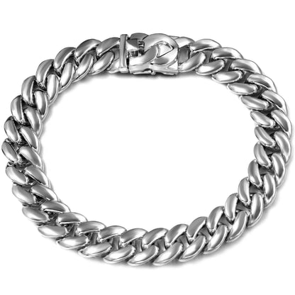 Summer 14MM Chunky Cuban Anklet for Women Gold-Plated Rhombus Cuban Link Chain Anklets Beach Sandals Jewelry New