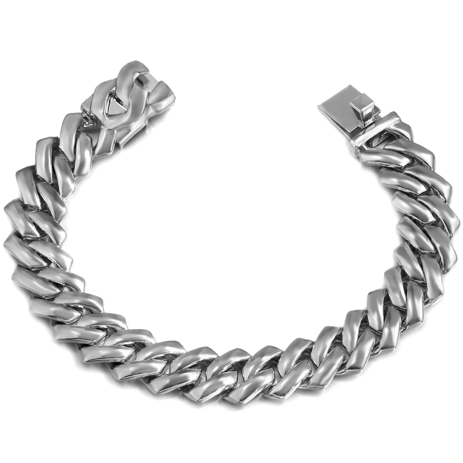 4Pcs Heart Geometry Cuban Link Bracelet for Women Girls Clustered Tennis Layered Hand Chain Set Jewelry Fashion Gift
