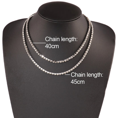 316L 4Mm Stainless Steel Necklace for Women Men'S Hip Hop Tennis Chain Necklaces Color Crystal Zircon Choker Necklace Jewelry