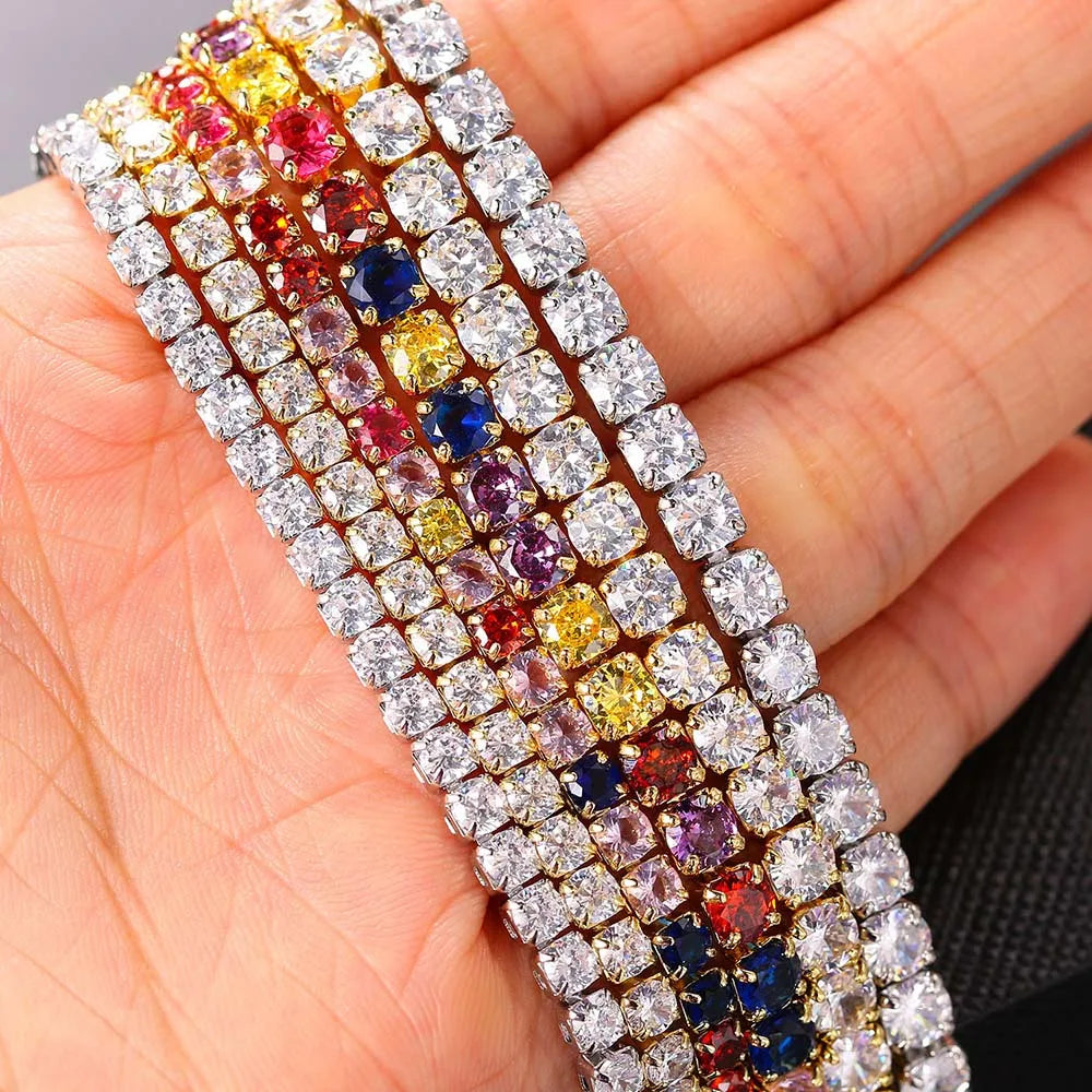 Hip Hop Iced Out Tennis Chain Necklace for Men Women Luxury Cubic Zircon Crystal Short Rock Neck Accessories Jewelry OHN016