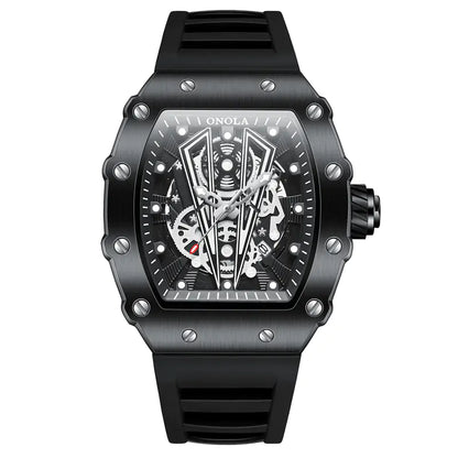 Waterproof Men's Sports Quartz Watch – Silicone Band