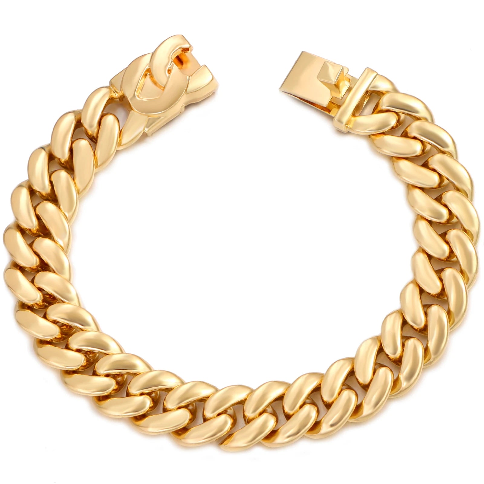 4Pcs Heart Geometry Cuban Link Bracelet for Women Girls Clustered Tennis Layered Hand Chain Set Jewelry Fashion Gift
