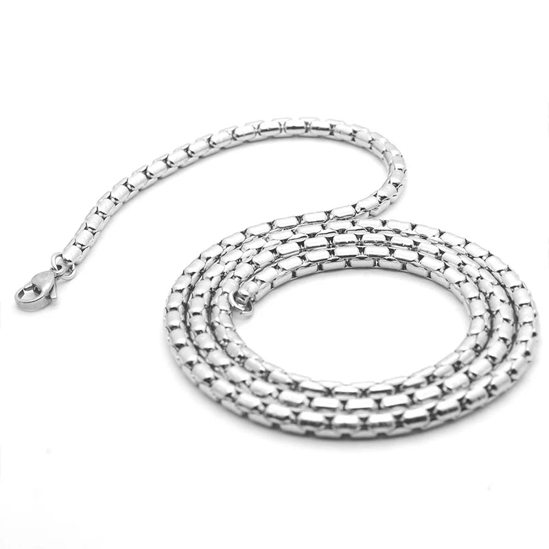 Men Necklace 2020 Stainless Steel Neck Chain for Men Cuban Link Chain Wholesale Accessories Lobster Chain Simple Buckle