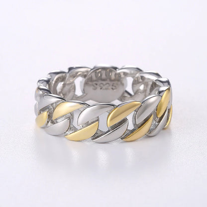 Metallic Chain Rings Men and Women Simple Design Hip Hop Party Cool Accessories Versatile Punk Style Jewelry Couple Rings