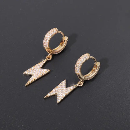 Iced Out Cz Hoop Earrings Premium Hypoallergenic Earrings Statement Mens Hip Hop Punk Rock Rapper Jewelry