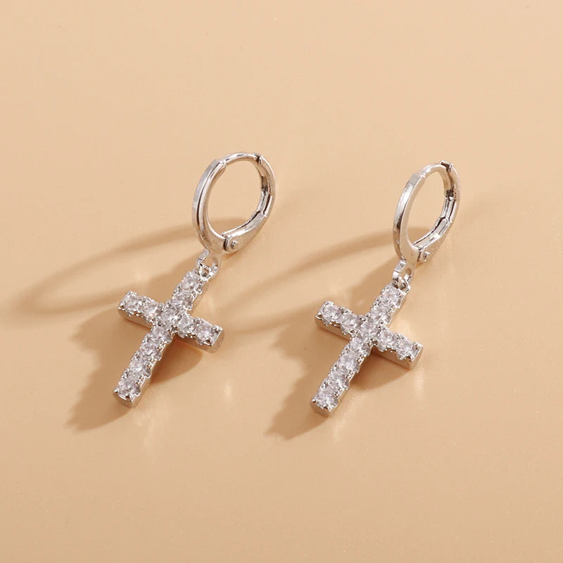 Iced Out Cz Hoop Earrings Premium Hypoallergenic Earrings Statement Mens Hip Hop Punk Rock Rapper Jewelry
